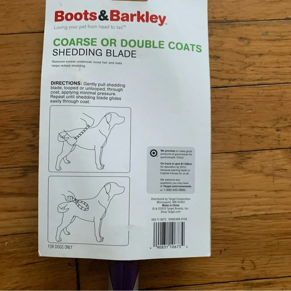 Boots & Barkley Shedding Blade with Green Text